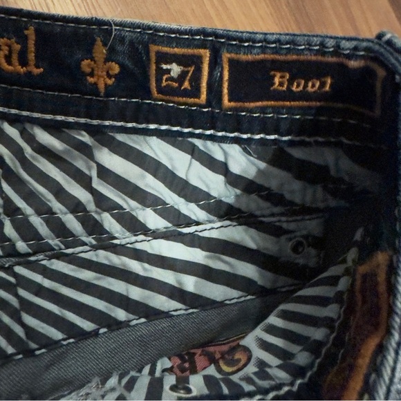 Rock Revival Blue Bootcut Jeans with Embroidered Pockets - Picture 7 of 8